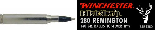 280 Remington by Winchester, 140gr. Ballistic Silvertip, (Per 20)