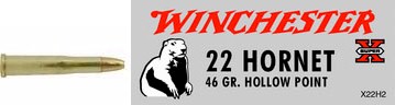 22 Hornet by Winchester 22 Hornet, 45gr,Super-X Hollow Poin, (Per 50) - Click Image to Close