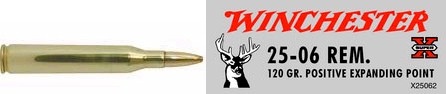 25-06 Remington by Winchester 25-06 Rem, 120grain, Super-X Positive Expanding Point, (Per 20)
