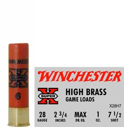 28 Gauge by Winchester 28 Ga, 2 3/4 1oz 7 1/2 Shot, (Per 25)