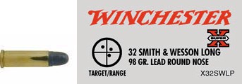 32 Smith & Wesson Long by Winchester, 98 gr, Lead Round Nose, (Per 50)