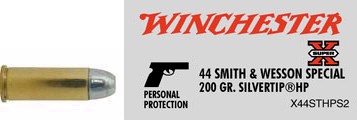 44 S&W Special by Winchester 44 S&W Special, 200gr, Super-X Silvertip Hollow Point, (Per 20)