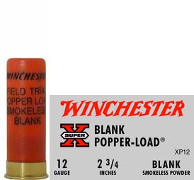 12 Gauge by Winchester 12 Gauge, 2 3/4, Black Powder Field Trail Popper, (Per 25)