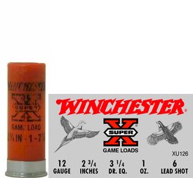 12 Gauge by Winchester 12 Gauge, 2 3/4 1oz 6 Shot (Per 25)
