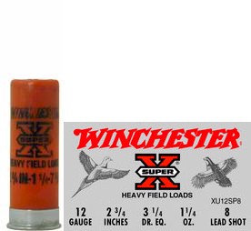12 Gauge by Winchester 12 Gauge 2 3/4, 1 1/4oz 8 Shot, (Per 25)