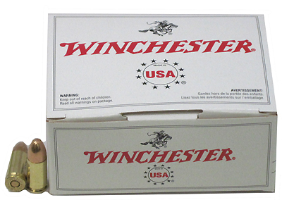 9mm Luger by Winchester 9mm Luger, 115gr, USA Full Metal Jacket, (Per 100)